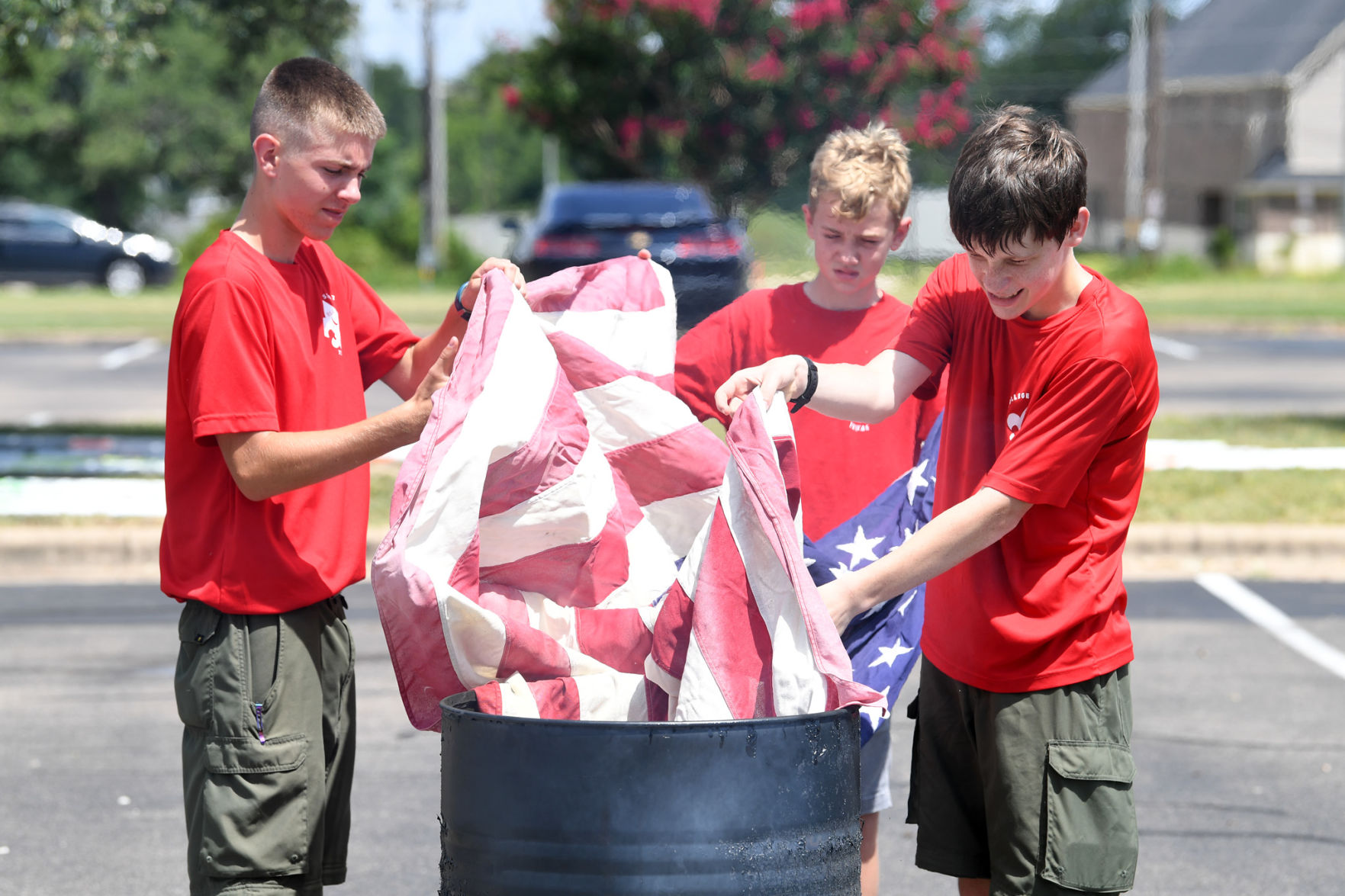 Flag retirement ceremony